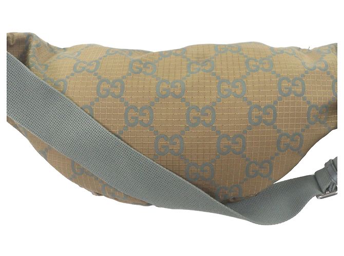 Borsa cintura Gucci GG in nylon ripstop marrone - vista 2