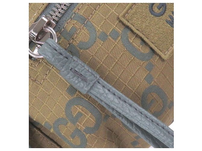 Borsa cintura Gucci GG in nylon ripstop marrone - vista 8