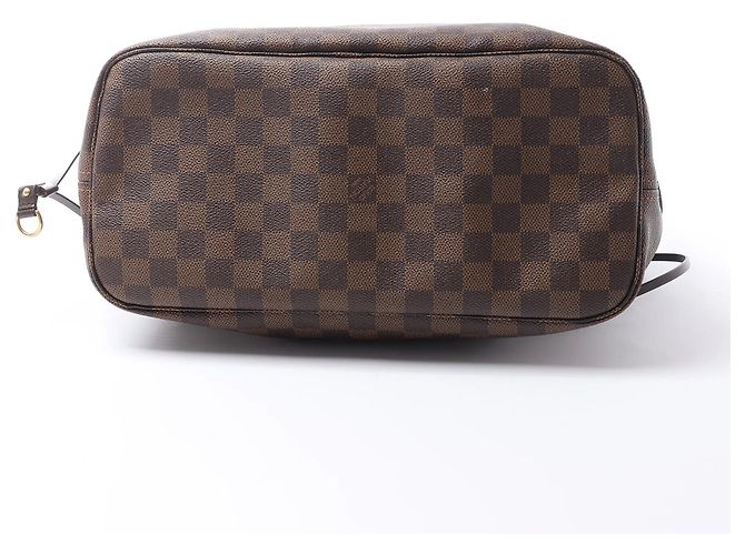 Borsa a tracolla Louis Vuitton Neverfull MM Damier Ebene in marrone N51105 Rosso - vista 8