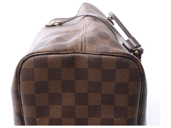 Borsa a tracolla Louis Vuitton Neverfull MM Damier Ebene in marrone N51105 Rosso - vista 9