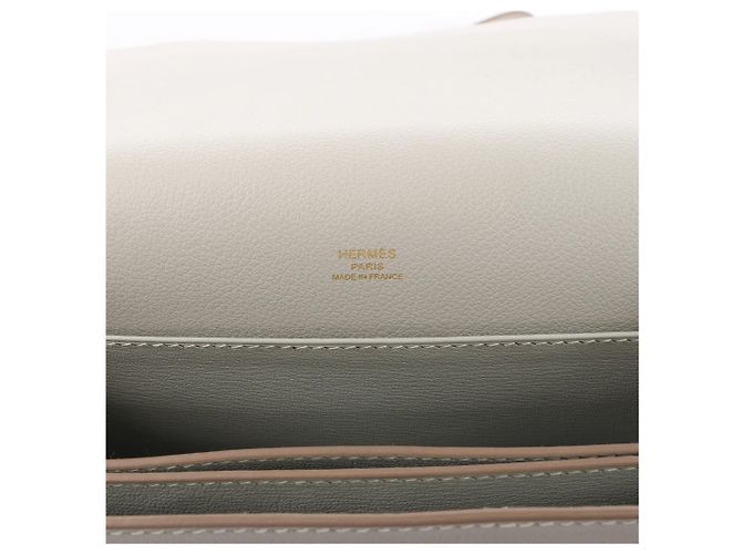Hermès Hermes Sac Roulis 23 Evercolor Crossbody Bag in Pearl Gray C: 2018 Grigio - vista 10