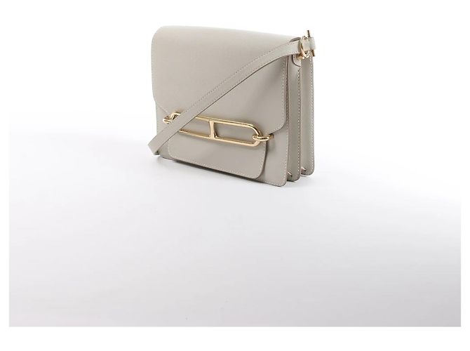Hermès Hermes Sac Roulis 23 Evercolor Crossbody Bag in Pearl Gray C: 2018 Grigio - vista 2