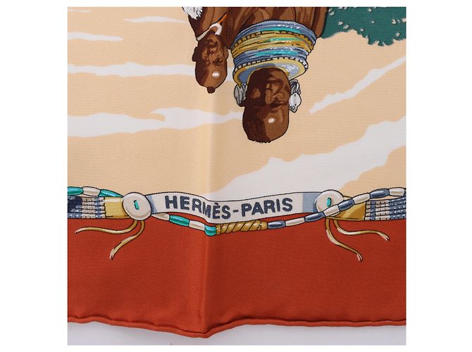 Hermès Carré 90 "PERLES DU KENYA" Seidentuch in Braun - Ansicht 8