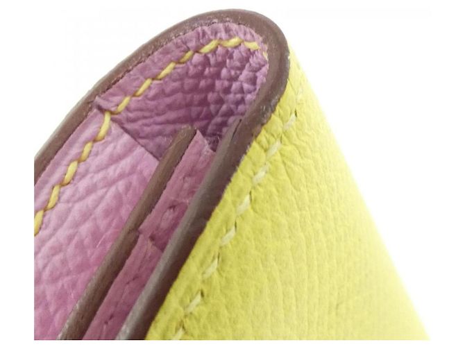 Hermès Cartera larga Hermes Bearn Soufflé Verso Dorado Amarillo - vista 3