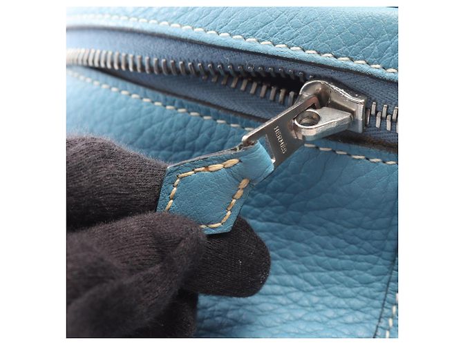 Hermès Borsa Hermes Intercity Blue Jean - vista 8