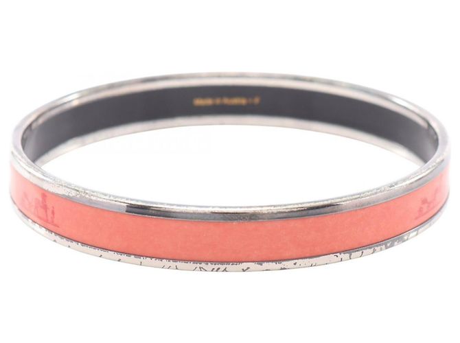 Hermès Bracciale Cloisonné Hermes Rosa e Argento - vista 2