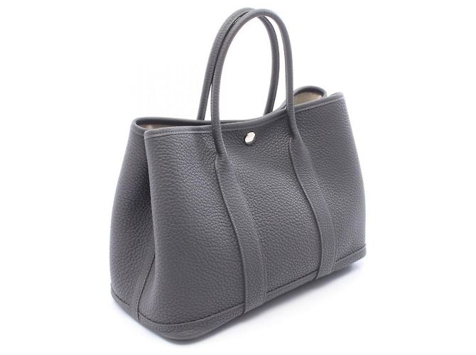 Hermès Hermes Garden Party TPM Tote Bag in Grau Braun - Ansicht 2