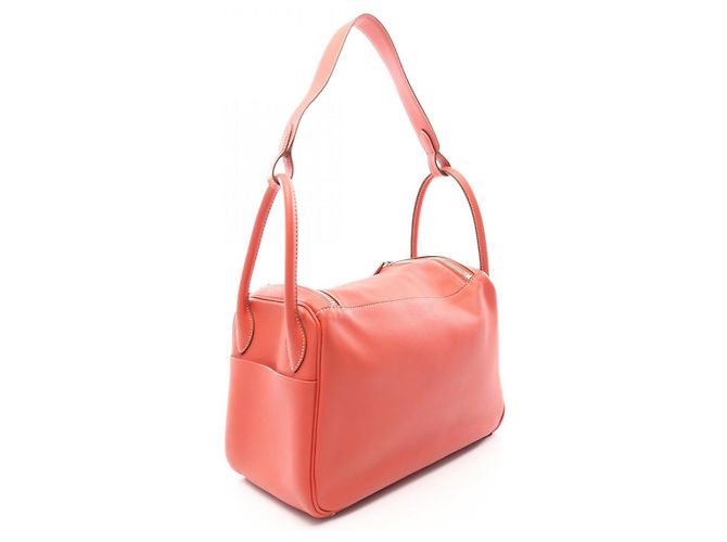 Hermès Borsa a tracolla Hermes Lindy 30 Rosie Rosa Arancione - vista 2