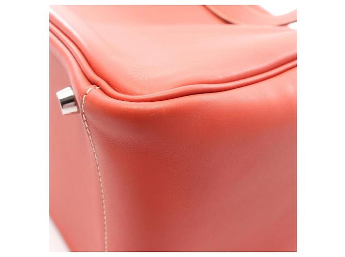 Hermès Borsa a tracolla Hermes Lindy 30 Rosie Rosa Arancione - vista 8