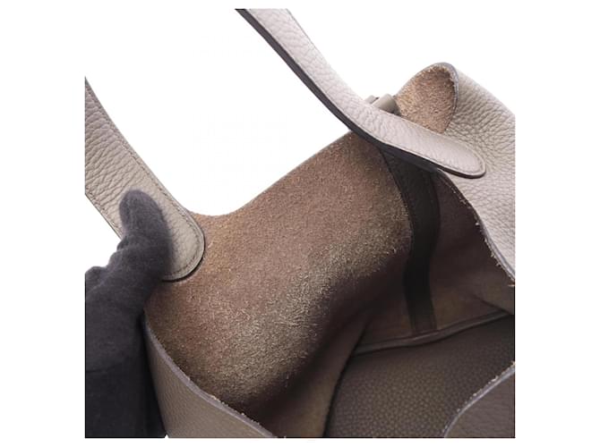 Hermès Borsa Hermes Picotin Lock MM Marrone Grigio - vista 9