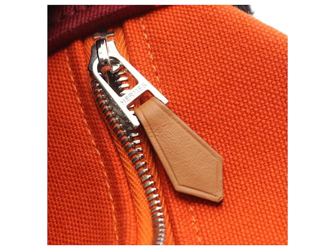 Hermès Borsa Hermes Bride à Bracque GM Rosso Arancione Bordò - vista 7