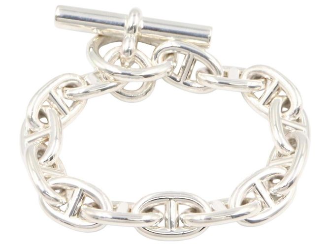 Hermès Bracciale Hermes Chaine d'Ancre PM con charm Argento - vista 2