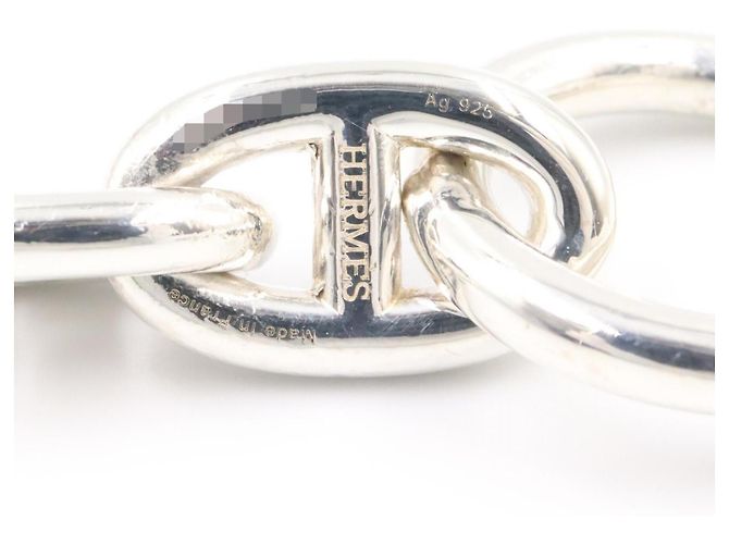 Hermès Bracciale Hermes Chaine d'Ancre PM con charm Argento - vista 4