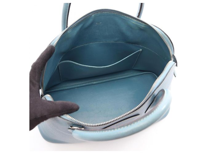Hermès Borsa a mano Hermes Bolide 35 Blu - vista 3