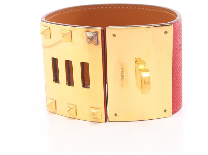 Hermès Bracciale Hermes Kelly Dog Extreme Rosso D'oro - vista 3