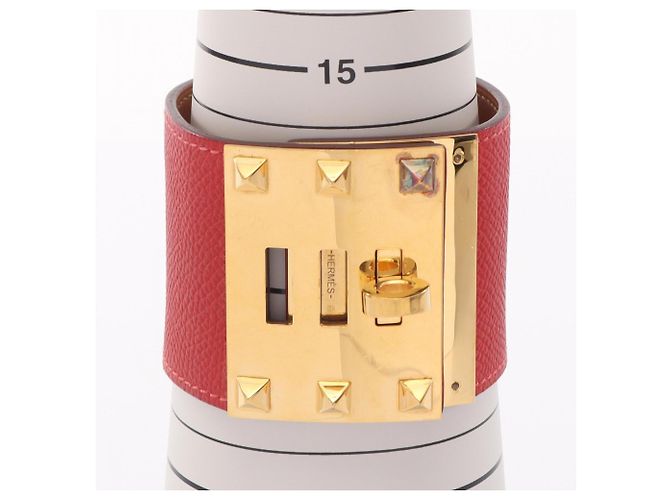 Hermès Bracciale Hermes Kelly Dog Extreme Rosso D'oro - vista 6
