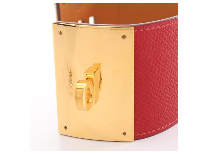 Hermès Bracciale Hermes Kelly Dog Extreme Rosso D'oro - vista 7