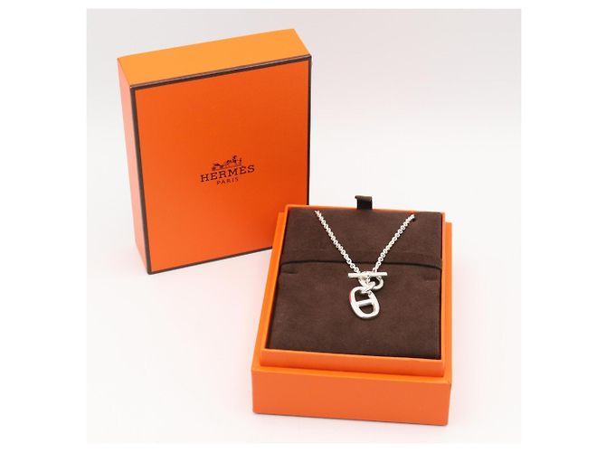 Hermès Collana Hermes Chaine d'Ancre Amulette Argento - vista 6