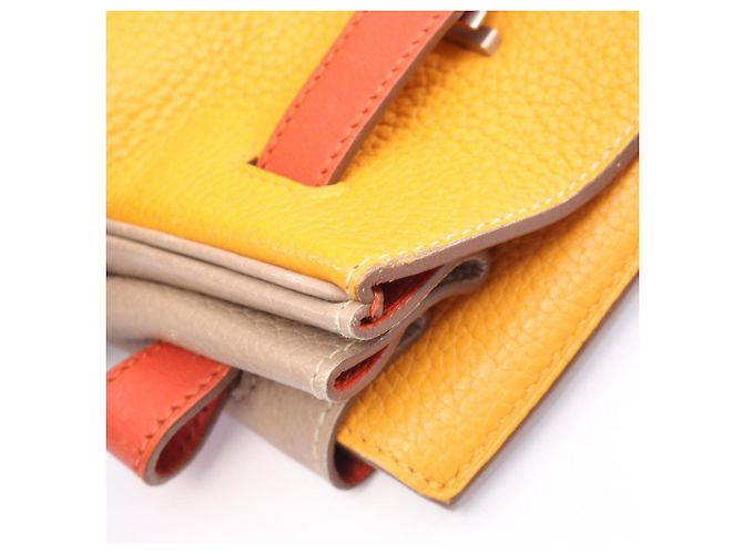 Hermès Borsa Hermes Birkin 35 Casaque Turtledove Grey Moutard Sanguine Beige Arancione Bordò - vista 13