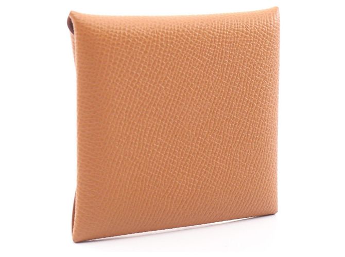 Hermès Portafoglio Hermes Bastia - Portamonete Marrone D'oro - vista 2