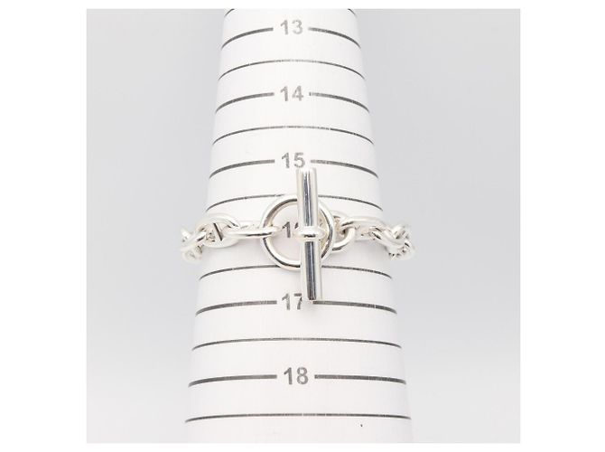 Hermès Bracciale con Charm Hermes Chaine d'Ancre MM Argento - vista 7