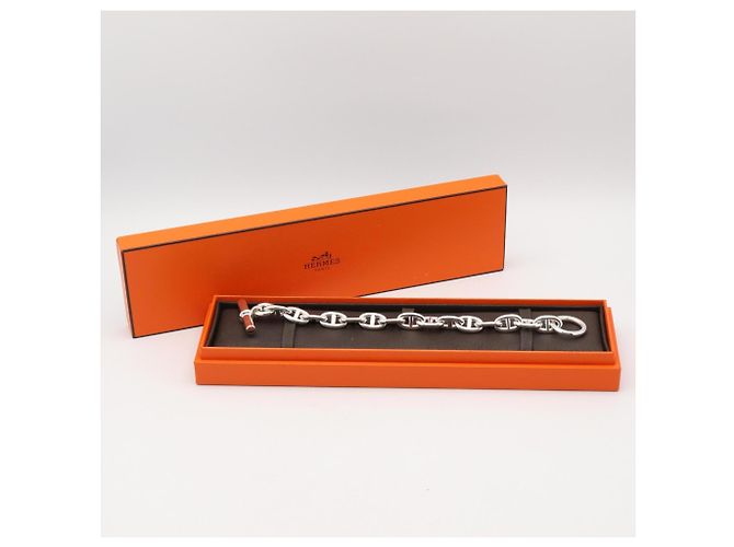 Hermès Bracciale con Charm Hermes Chaine d'Ancre MM Argento - vista 8