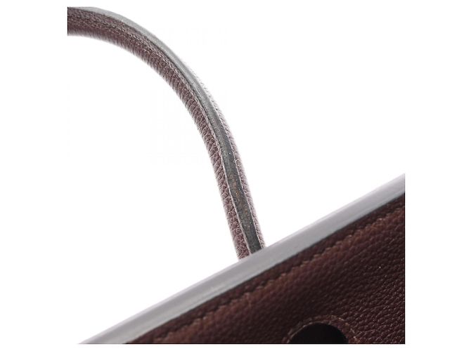 Hermès Borsa Hermes Birkin 30 in pelle Togo marrone - vista 11