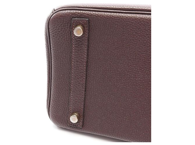 Hermès Borsa Hermes Birkin 30 in pelle Togo marrone - vista 13
