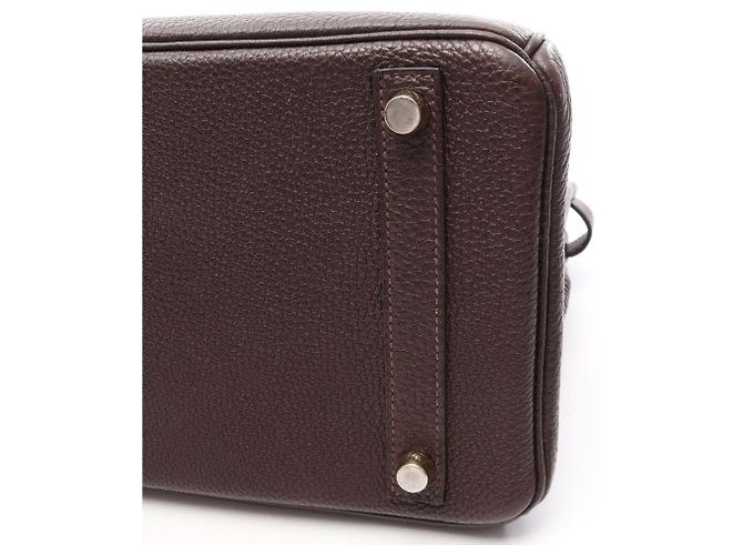 Hermès Borsa Hermes Birkin 30 in pelle Togo marrone - vista 14