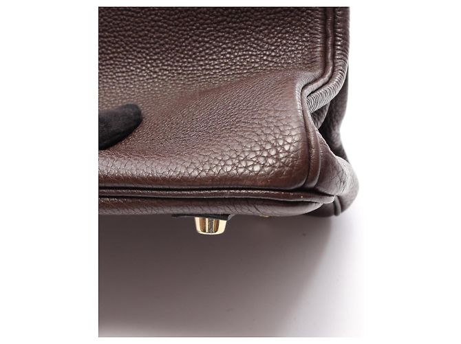 Hermès Borsa Hermes Birkin 30 in pelle Togo marrone - vista 15