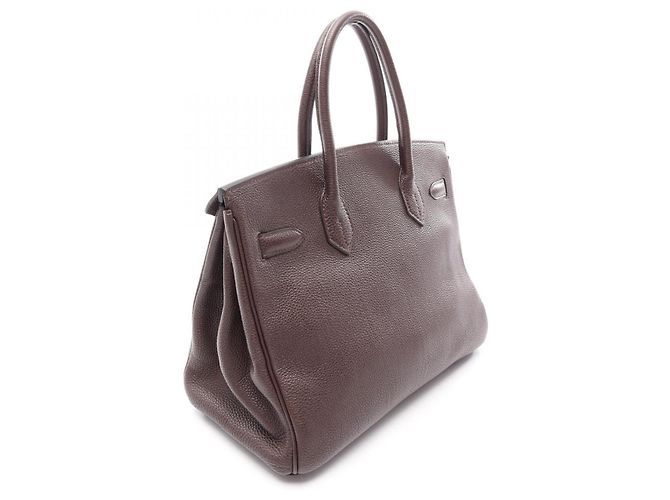 Hermès Borsa Hermes Birkin 30 in pelle Togo marrone - vista 2
