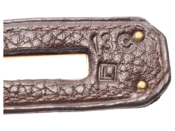 Hermès Borsa Hermes Birkin 30 in pelle Togo marrone - vista 5