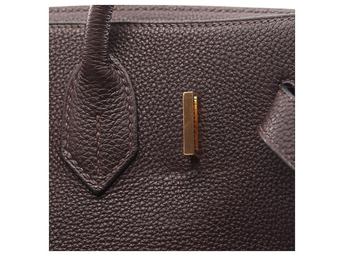 Hermès Borsa Hermes Birkin 30 in pelle Togo marrone - vista 8