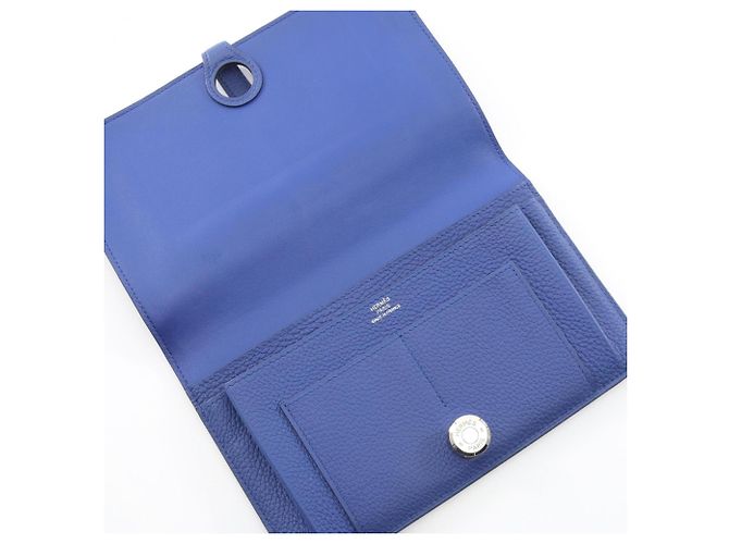 Hermès Cartera larga bi-fold Hermes Dogon GM Azul - vista 3