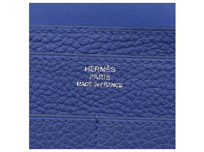 Hermès Cartera larga bi-fold Hermes Dogon GM Azul - vista 4