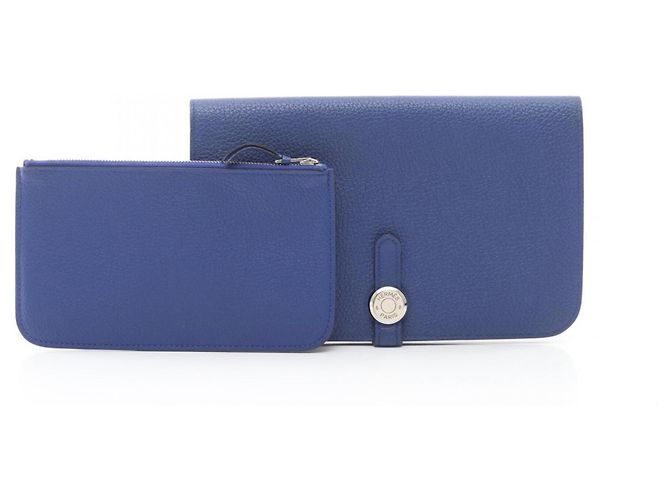 Hermès Cartera larga bi-fold Hermes Dogon GM Azul - vista 6