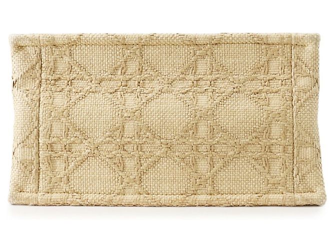 Christian Dior Cannage Book Tote Small Raffia Bag Beige - Ansicht 3