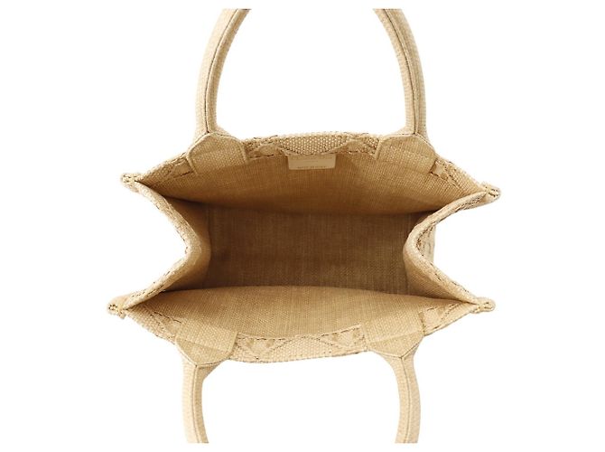 Christian Dior Cannage Book Tote Small Raffia Bag Beige - Ansicht 5