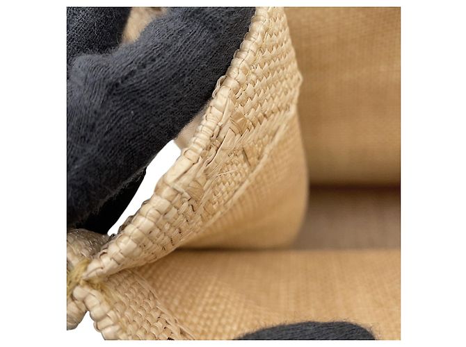 Christian Dior Cannage Book Tote Small Raffia Bag Beige - Ansicht 9