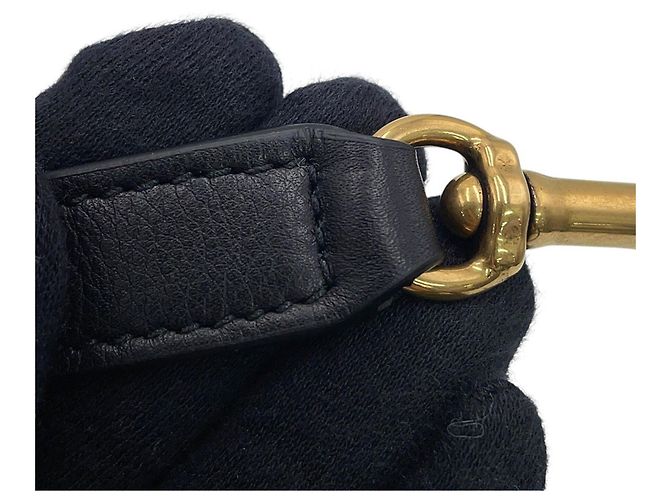 Borsa a mano in pelle nera Yves Saint Laurent Nero - vista 15
