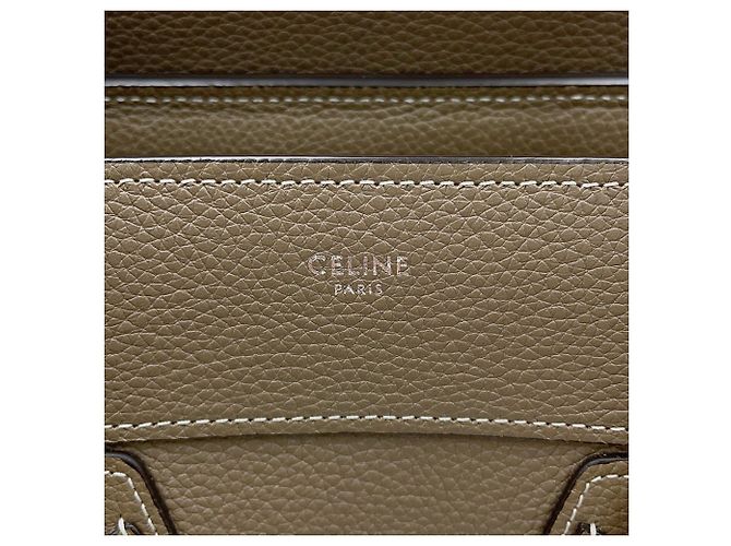 Céline Borsa a mano Celine Luggage Micro Shopper Grigio - vista 13