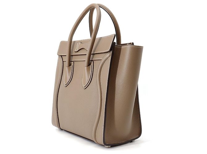 Céline Borsa a mano Celine Luggage Micro Shopper Grigio - vista 2