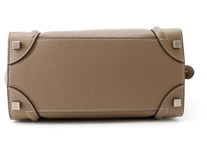 Céline Borsa a mano Celine Luggage Micro Shopper Grigio - vista 3