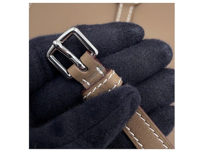 Hermès Borsa a tracolla Hermes Glenan Tougo Taupe - vista 15