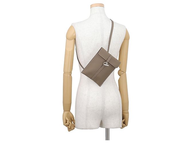 Hermès Borsa a tracolla Hermes Glenan Tougo Taupe - vista 5