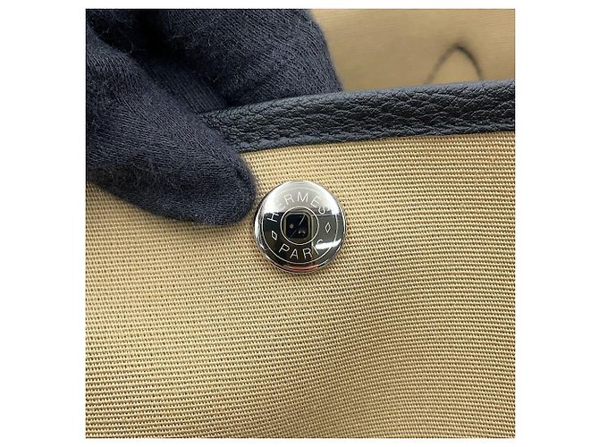 Hermès Borsa Tote Hermes Garden TPM Trench Nero Beige - vista 8