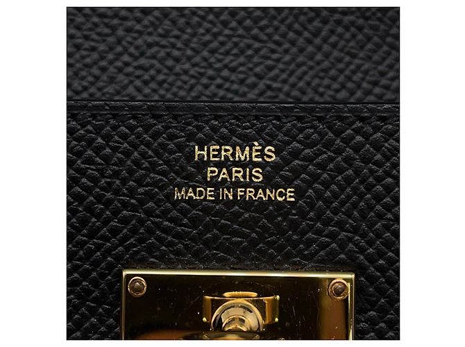 Hermès Portafoglio Hermes Kelly Long in pelle Epsom nera Nero - vista 10