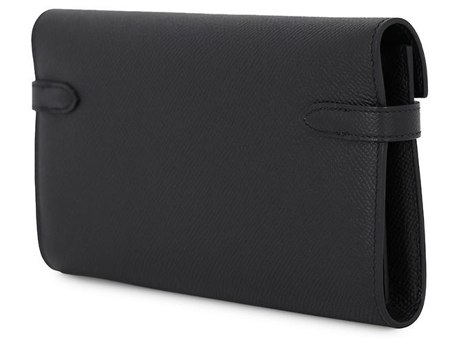 Hermès Portafoglio Hermes Kelly Long in pelle Epsom nera Nero - vista 2
