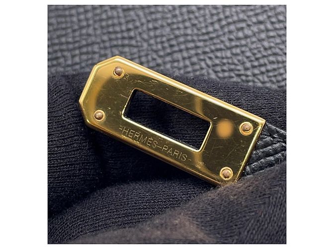 Hermès Portafoglio Hermes Kelly Long in pelle Epsom nera Nero - vista 8