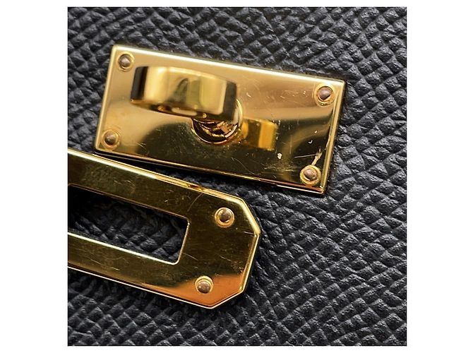 Hermès Portafoglio Hermes Kelly Long in pelle Epsom nera Nero - vista 9